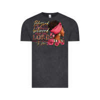 Vintage Black Blessed is she who has believed afro woman Vintage Tee - RanaPortraitStore
