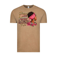 Vintage Coffee Blessed is she who has believed afro woman Vintage Tee - RanaPortraitStore