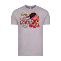 Vintage Zinc Blessed is she who has believed afro woman Vintage Tee - RanaPortraitStore