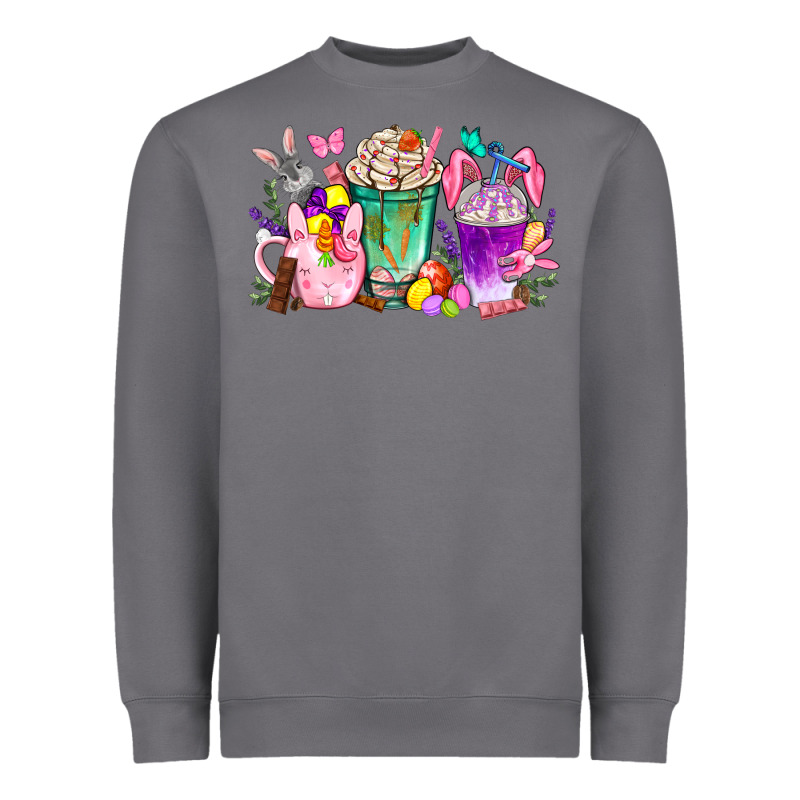 Easter Coffee Cups With Bunny Heavyweight Sweatshirt by BundleAndBundleShop | Teevron