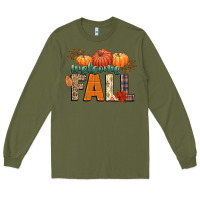 Army Green welcome fall Long Sleeve Tee - CowGirlArtShop