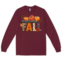 Burgundy welcome fall Long Sleeve Tee - CowGirlArtShop