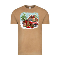 Vintage Camel Christmas gnomes with red truck Vintage Tee - NancyCooperArtShop