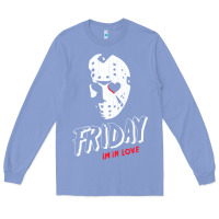 Colony Blue friday the 13th friday i'm in love vintage style horror halloween t sh Long Sleeve Tee - lanVoArt