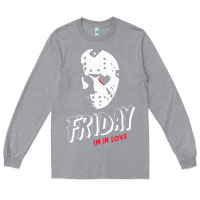 Heather Grey friday the 13th friday i'm in love vintage style horror halloween t sh Long Sleeve Tee - lanVoArt