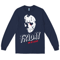 Navy friday the 13th friday i'm in love vintage style horror halloween t sh Long Sleeve Tee - lanVoArt