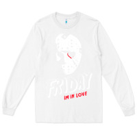 White friday the 13th friday i'm in love vintage style horror halloween t sh Long Sleeve Tee - lanVoArt