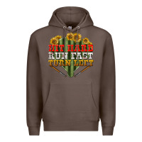 Coffee hit hard run fast turn left Premium Hoodie - BundleAndBundleShop