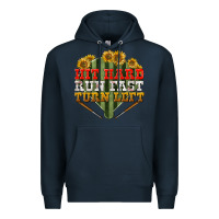 Navy hit hard run fast turn left Premium Hoodie - BundleAndBundleShop