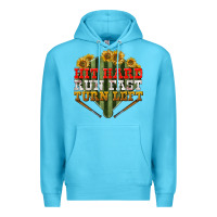 Ocean Blue hit hard run fast turn left Premium Hoodie - BundleAndBundleShop