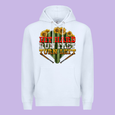 Hit Hard Run Fast Turn Left Premium Hoodie Designed By Bundleandbundleshop