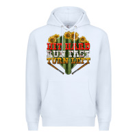 White hit hard run fast turn left Premium Hoodie - BundleAndBundleShop