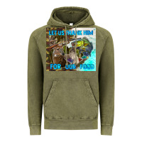 Vintage Olive let us thank hım for our food Vintage Hoodie - TumblerDesignByShophia