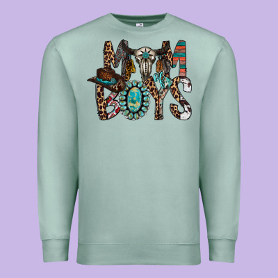 Mom Of Boys Premium Sweatshirt Designed By Racoondesign