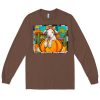 Chestnut autumn sheep in a pumpkin Long Sleeve Tee - Jasminsmagicworld