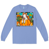 Colony Blue autumn sheep in a pumpkin Long Sleeve Tee - Jasminsmagicworld