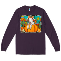 Plum autumn sheep in a pumpkin Long Sleeve Tee - Jasminsmagicworld