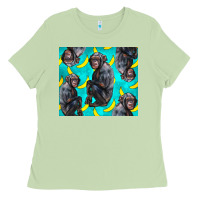 Matcha Chimpanzee And Banana Ladies Tee - LillyAllenDesigns