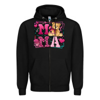 Black Western Valentines Day Mama Mother's Day Zipper Hoodie - LillyAllenDesigns