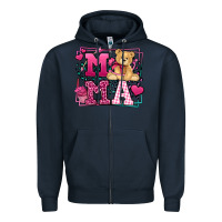 Navy Western Valentines Day Mama Mother's Day Zipper Hoodie - LillyAllenDesigns