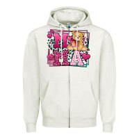 Oatmeal Heather Western Valentines Day Mama Mother's Day Zipper Hoodie - LillyAllenDesigns