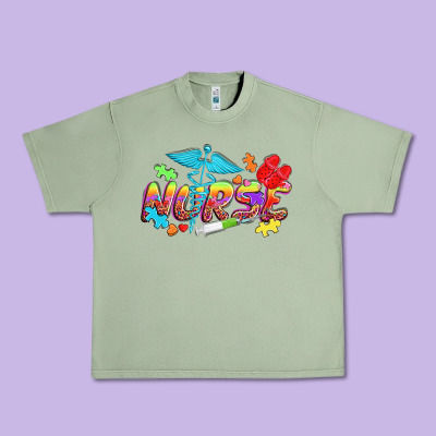 Autism Nurse Urban Heavy Tee Designed By Nancycooperartshop