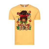 Vintage Mustard santa's favorite waitress messy bun Vintage Tee - texasbilliewilder