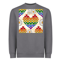 Storm Pride lgbtq hearts and daisy seamless pattern Heavyweight Sweatshirt - BundleAndBundleShop