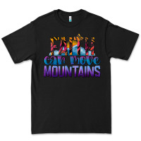 Black Faith Can Move Mountains Premium Tee - LillyAllenDesigns