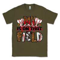 Army Green my heart is on that field baseball Classic Tee - RanaPortraitStore