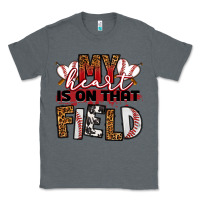 Charcoal Heather my heart is on that field baseball Classic Tee - RanaPortraitStore