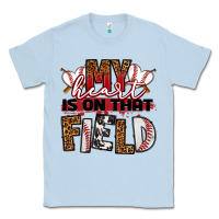 Dusty Blue my heart is on that field baseball Classic Tee - RanaPortraitStore