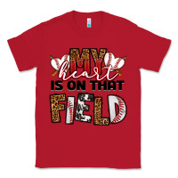 Red my heart is on that field baseball Classic Tee - RanaPortraitStore