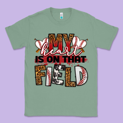 My Heart Is On That Field Baseball Classic Tee Designed By Ranaportraitstore