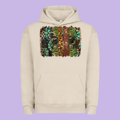 Western Camouflage Brushstroke Urban Hoodie Designed By Barkaloodesign