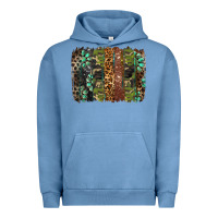Pigment Pebble Blue western camouflage brushstroke Urban Hoodie - BarkalooDesign