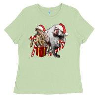 Matcha Christmas Baboon Baby And Mama Ladies Tee - LillyAllenDesigns