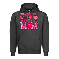Charcoal Heather My Favorite Valentine Calls Me Zipper Hoodie - CowhideDigitalArt