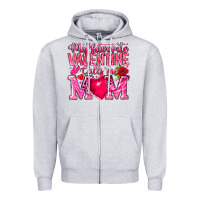 Heather Grey My Favorite Valentine Calls Me Zipper Hoodie - CowhideDigitalArt