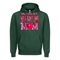 Sports Green My Favorite Valentine Calls Me Zipper Hoodie - CowhideDigitalArt