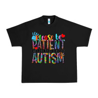 Black Please be patient with me i have Autism Urban Heavy Tee - NancyCooperArtShop