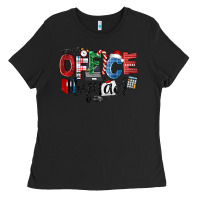 Black Office Squad Christmas Ladies Tee - LillyAllenDesigns