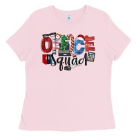 Bubblegum Pink Office Squad Christmas Ladies Tee - LillyAllenDesigns