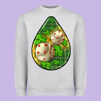 St.patrick's Teardrop Earrings Heavyweight Sweatshirt Designed By Fadigitalartstudio