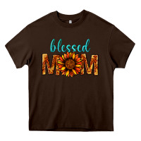 Chocolate Brown Blessed Mom Heavy Core Tee - BundleAndBundleShop
