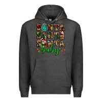 Charcoal Heather santa santa santa baby Premium Hoodie - FaDigitalArtStudio