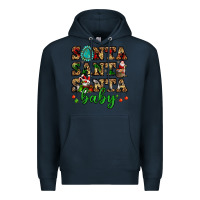 Navy santa santa santa baby Premium Hoodie - FaDigitalArtStudio