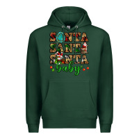 Sports Green santa santa santa baby Premium Hoodie - FaDigitalArtStudio