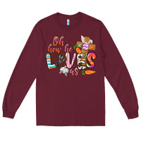 Burgundy oh how he loves us Long Sleeve Tee - CowGirlArtShop