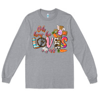 Heather Grey oh how he loves us Long Sleeve Tee - CowGirlArtShop